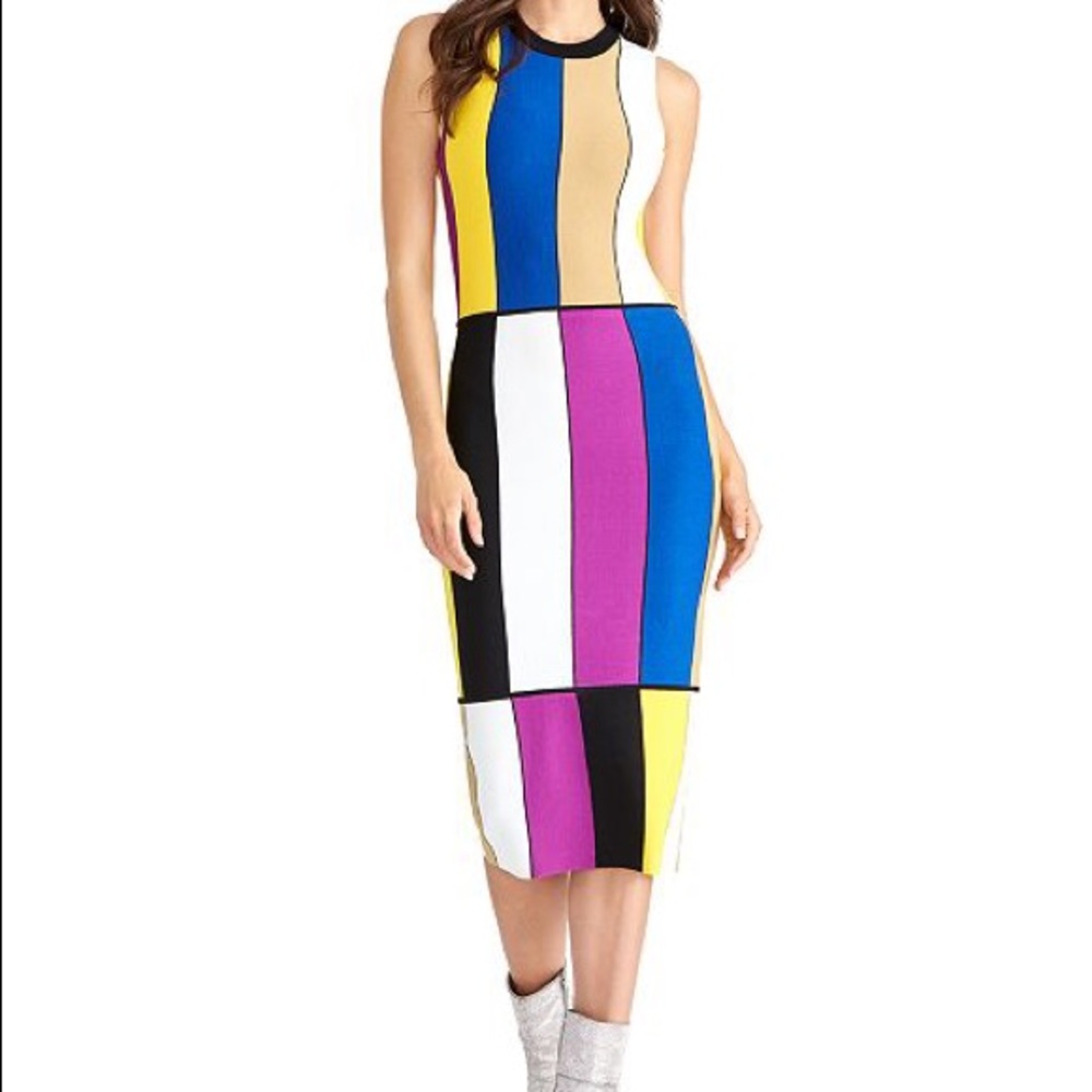 Rachel Roy Julie Colorblock Bodycon Midi Dress